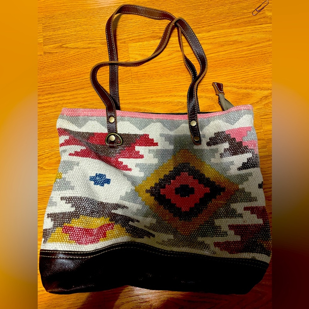 Myra Bag Colorful Geometric Tote